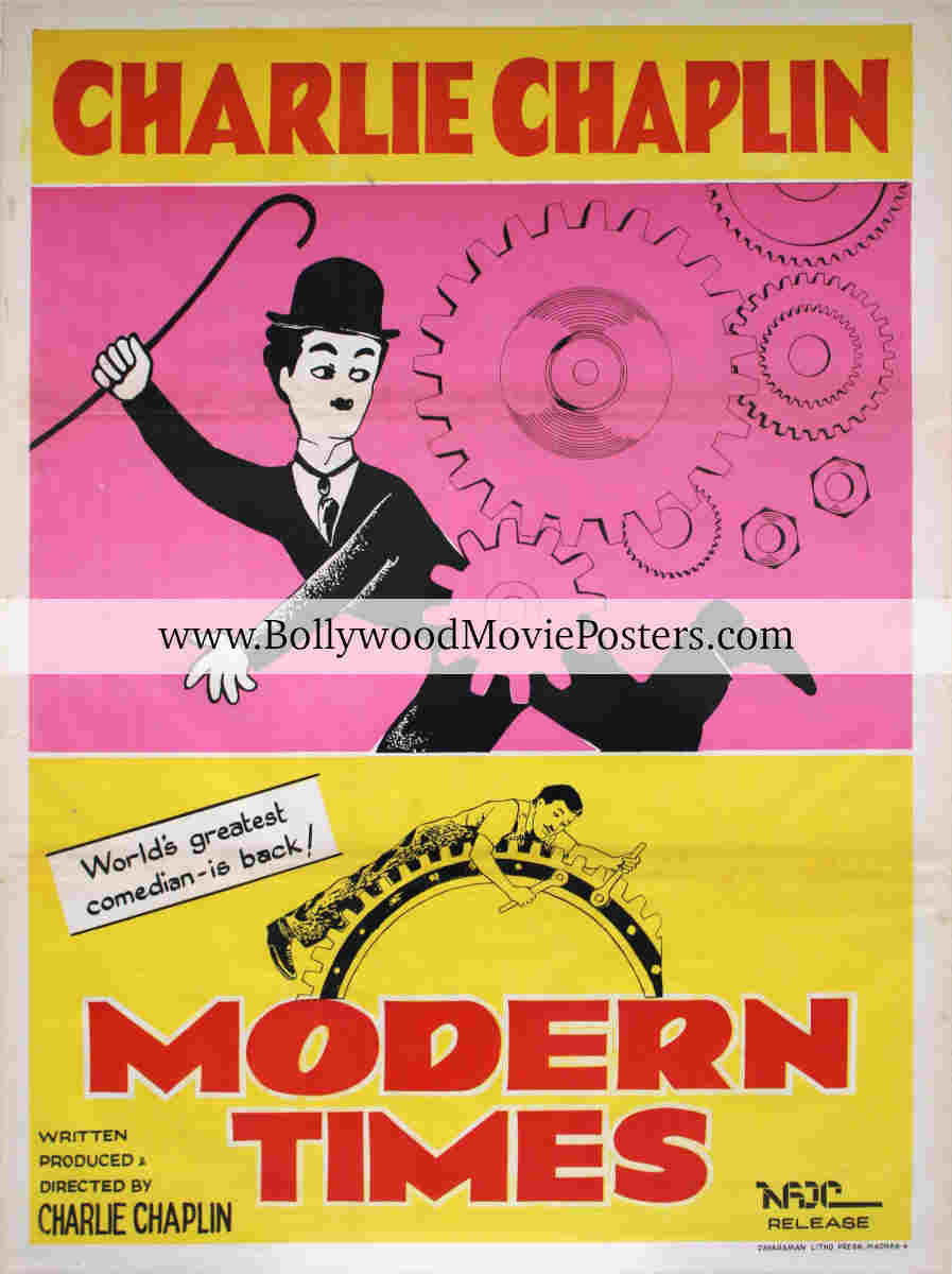 Modern Times movie poster for sale: Charlie Chaplin 1936 poster