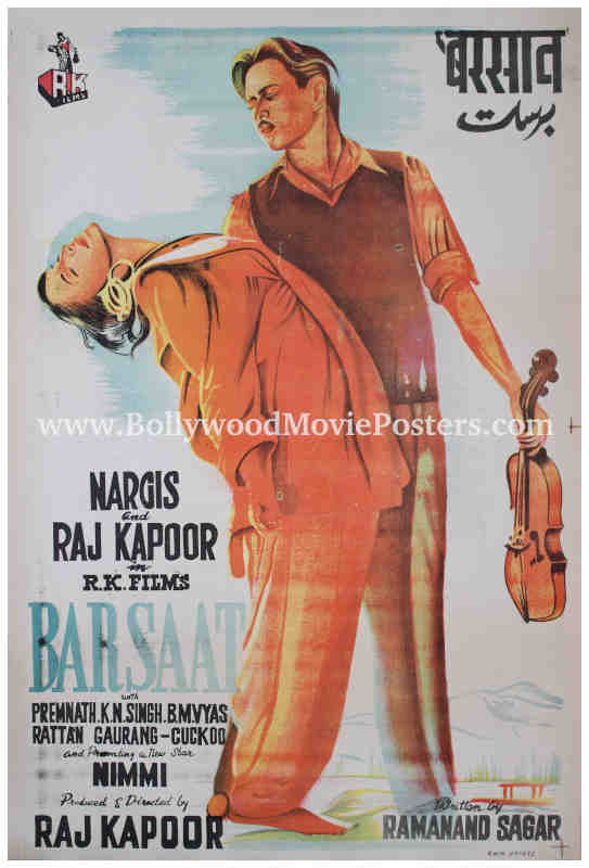 Barsaat 1949 Raj Kapoor Nargis poster