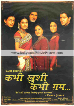 Kabhi Khushi Kabhie Gham poster: Buy KKKG K3G movie poster
