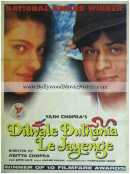 Dilwale Dulhania Le Jayenge poster for sale: DDLJ 1995 movie