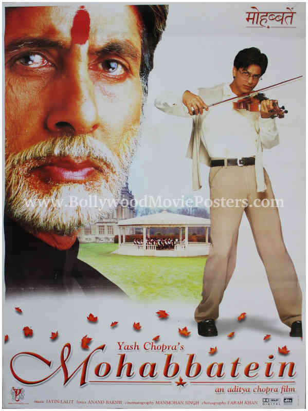 Amitabh Bachchan old movie posters Mohabbatein