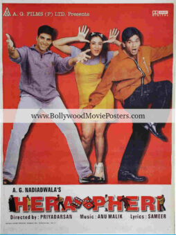 Hera Pheri poster for sale: Bollywood comedy movie minimalist