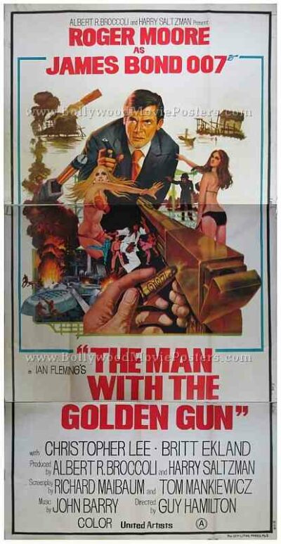 The man with the golden gun james bond posters
