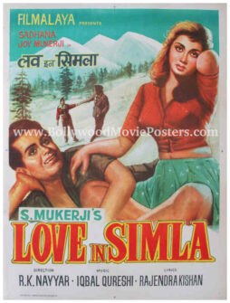 Old Bollywood movie posters of Love In Shimla (1960)
