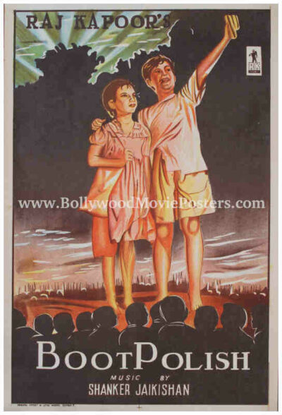 Raj Kapoor movie posters for sale: Boot Polish 1954