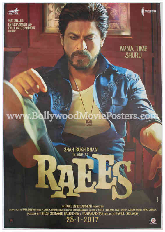 Raees SRK poster official original Shah Rukh Khan