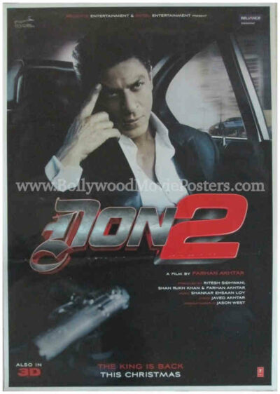 Don 2 poster for sale: Buy original Shah Rukh Khan movie posters online