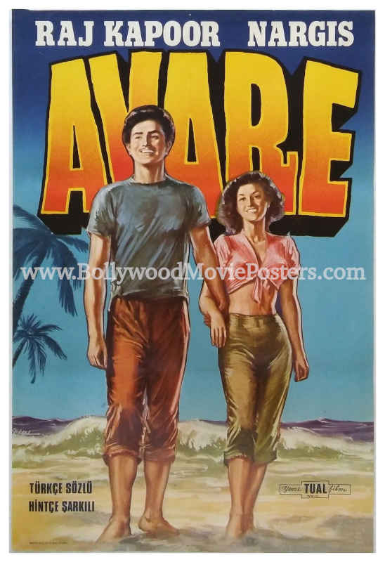 Awara movie poster rare vintage original for sale