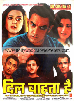 Dil Chahta Hai poster for sale: Aamir Khan 2001 Hindi film