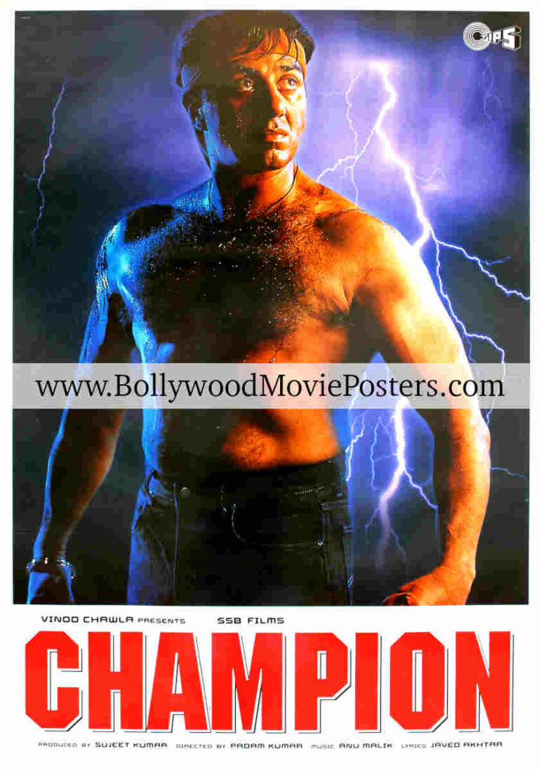 Sunny Deol film poster for sale online: Buy Champion (2000) movie poster