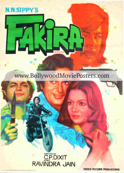 Buy old Bollywood posters online: Fakira 1976 movie