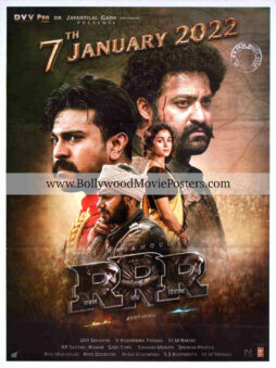 RRR movie poster for sale online! Buy rare original 2022 Telugu poster