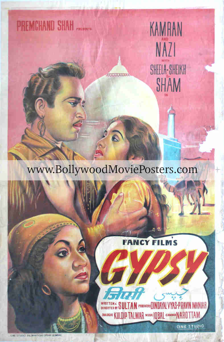 Rare movie posters for sale: Buy Gypsy 1957 old Bollywood posters