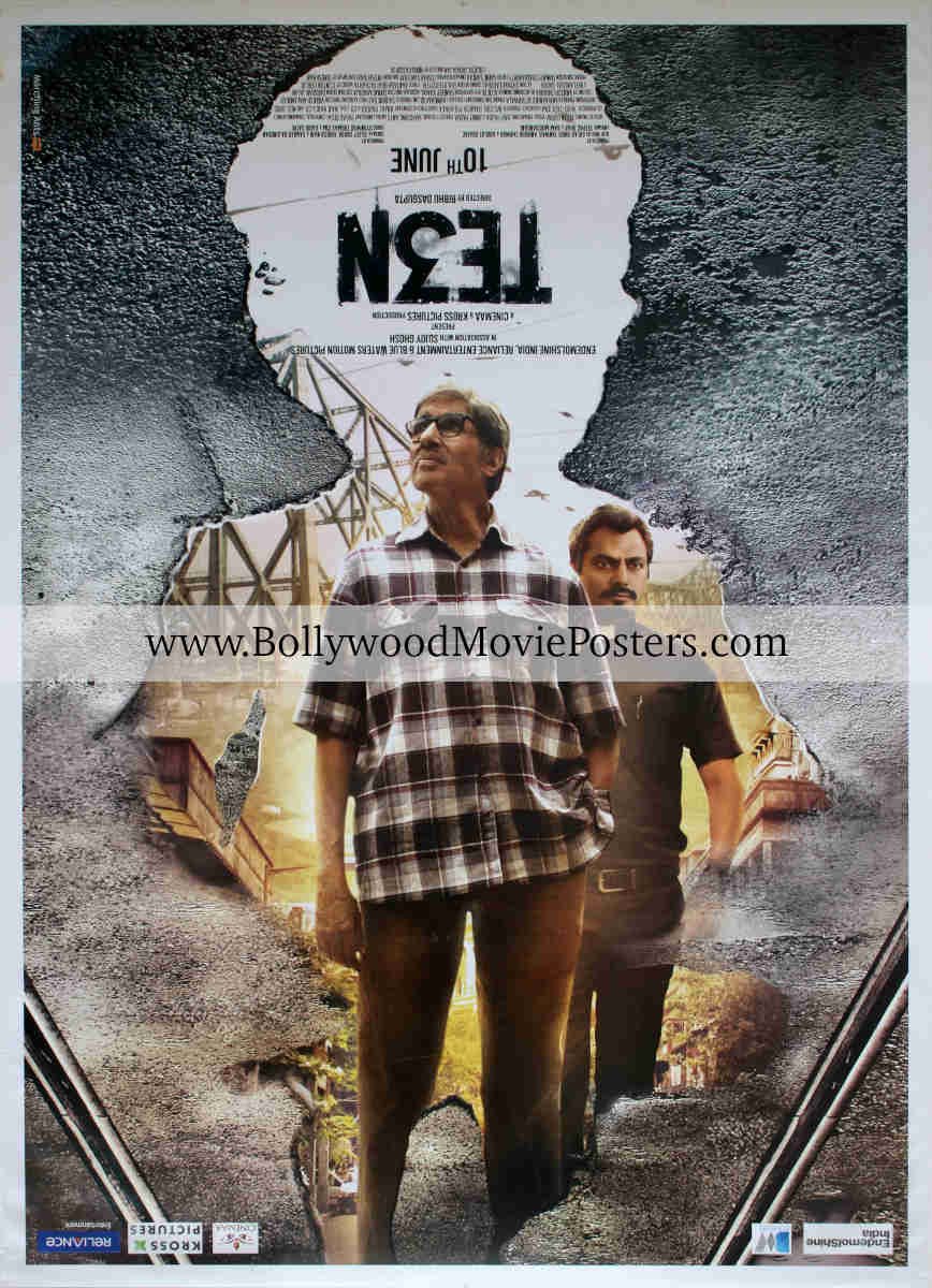 Amitabh Bachchan movie poster: Te3n old Bollywood film poster
