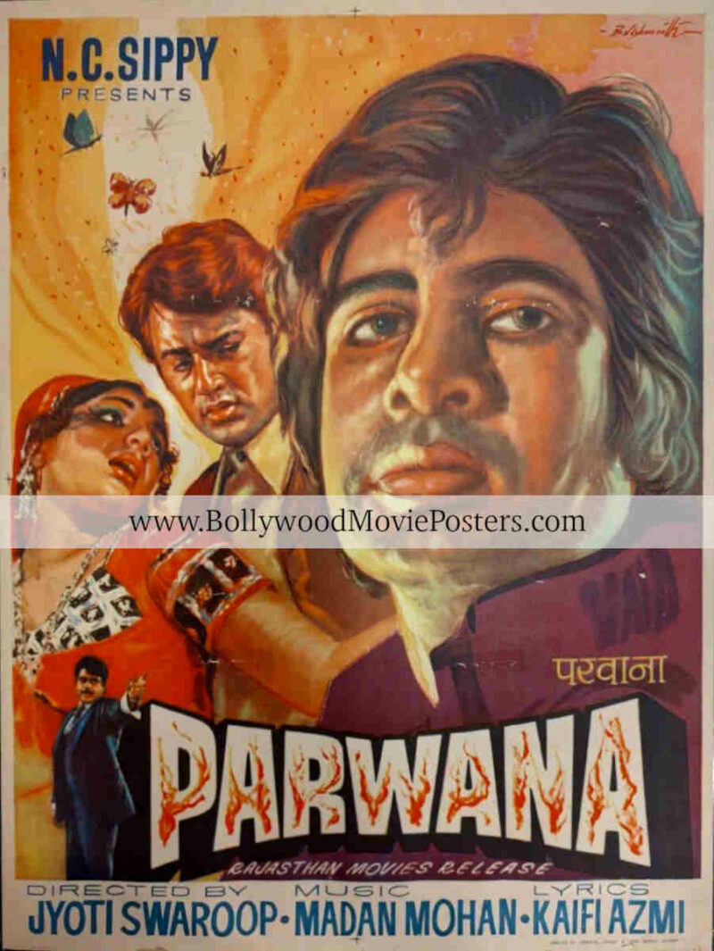 Amitabh Bachchan film poster for sale: Parwana movie poster