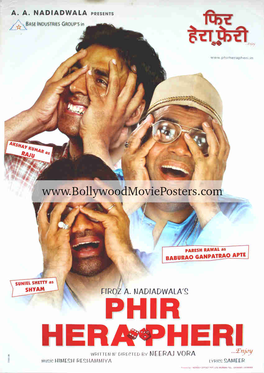 Phir Hera Pheri movie poster for sale: Buy old Bollywood poster