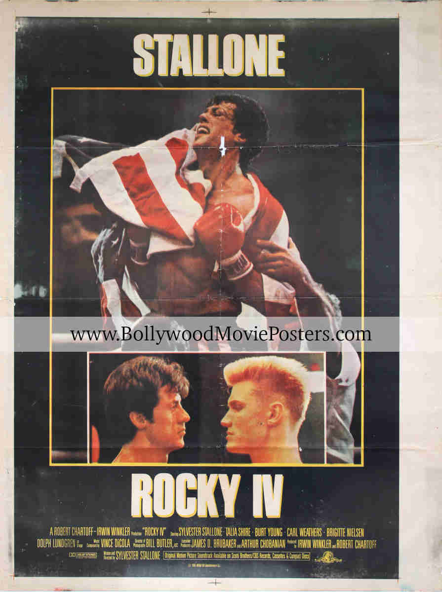Rocky 4 poster for sale: 1985 original Sylvester Stallone poster