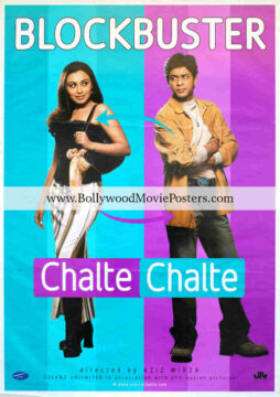 Chalte Chalte movie poster: SRK Rani Mukherjee poster
