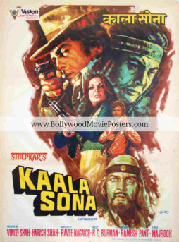 Bollywood western movies poster for sale: Kaala Sona 1975