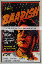 Dev Anand film poster for sale: Baarish 1957 old movie poster