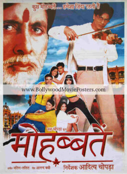 Mohabbatein film poster: SRK Shah Rukh Khan Amitabh movie