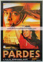 Pardes film poster: Shah Rukh Khan SRK old Bollywood movie