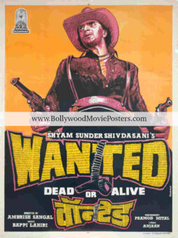 Curry western movies poster: Wanted Dead or Alive Bollywood film