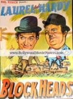 Laurel and Hardy movie posters: Original Block-Heads 1938