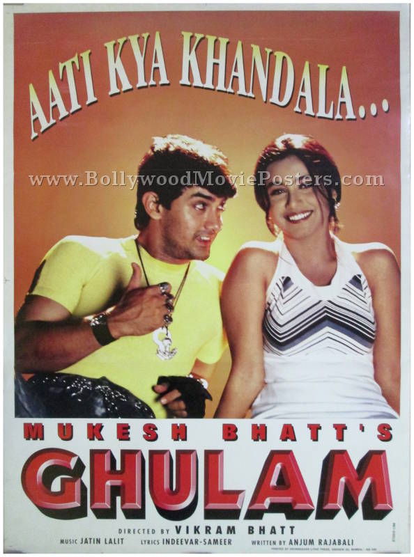 Aati Kya Khandala poster Aamir Khan Ghulam movie