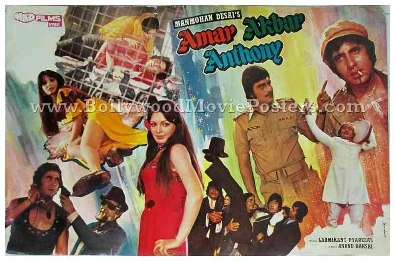 Amar Akbar Anthony shirdi wale sai baba old vintage Bollywood movie posters for sale online