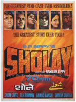 Buy Sholay 1975 film posters original hand painted vintage Bollywood