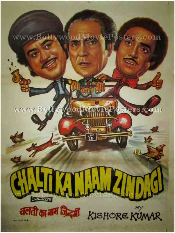 Chalti Ka Naam Zindagi vintage bollywood indian hindi film posters mumbai delhi uk