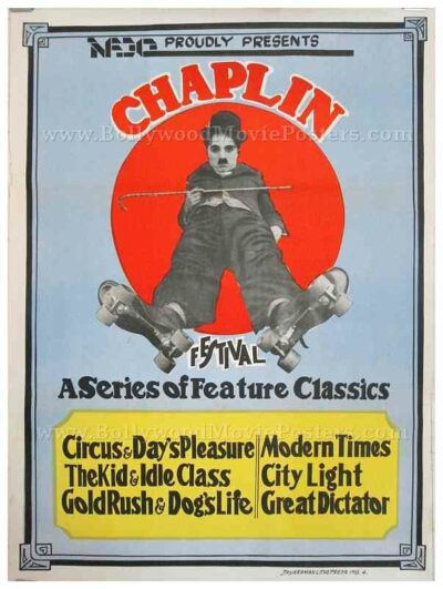 Charlie Chaplin Festival original old vintage Hollywood movie posters for sale