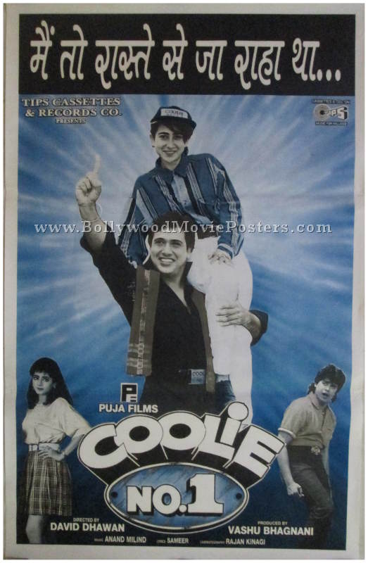Coolie No 1 poster Govinda classic Bollywood movie