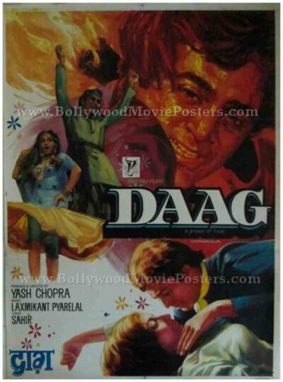 Daag 1973 hand painted drawn hindi bollywood movie posters