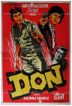 Don 1978 Amitabh old vintage hand drawn Bollywood movie posters for sale