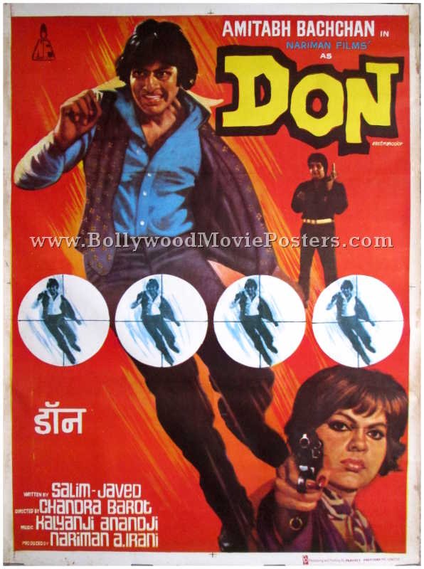Don Amitabh Poster Buy Old Bachchan Hand Painted Posters Of Hindi Films