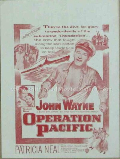 Operation Pacific 1951 old vintage movie handbills for sale online in US, UK, Mumbai, India