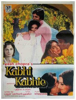 Kabhi Kabhie 1976 Yash Chopra old Amitabh vintage Bollywood movie posters online