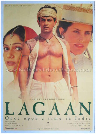 Lagaan Bollywood movie posters old Hindi film