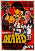 Mard Amitabh Bachchan old vintage hand painted Bollywood movie posters for sale