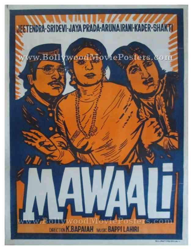 Mawaali 1983 hand drawn bollywood film movie posters