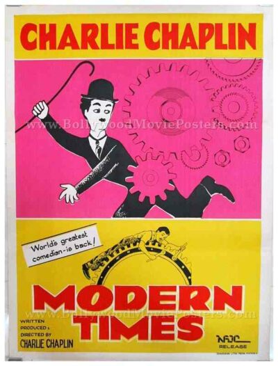 Charlie Chaplin Modern Times original old vintage Hollywood movie posters for sale
