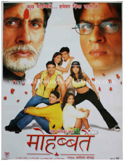 Mohabbatein Hindi movie poster Shahrukh Khan Amitabh film