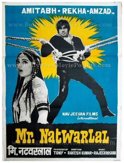 Bollywood pop art poster Mr. Natwarlal Amitabh for sale