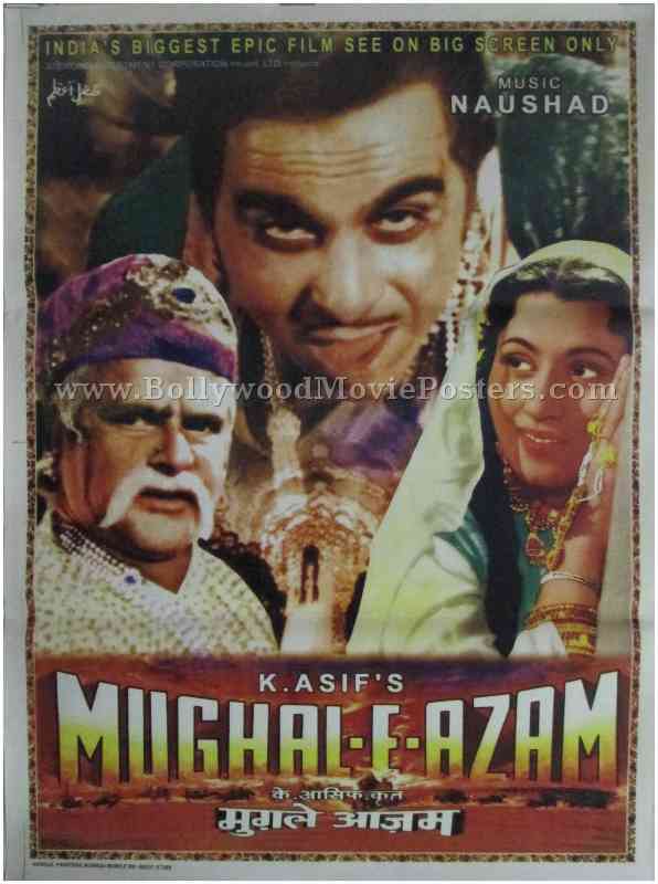 Mughal-e-azam original Bollywood film poster buy for sale