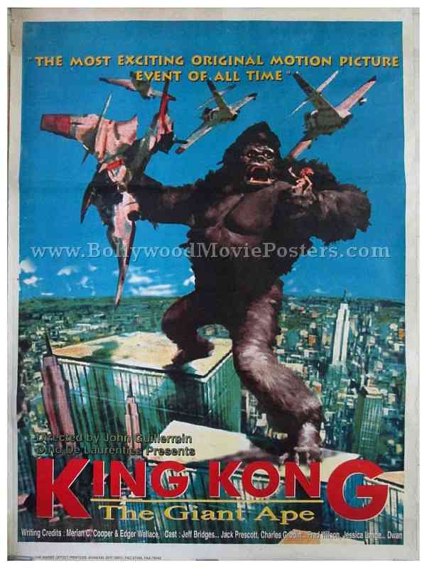 Original king kong 1976 movie film poster for sale