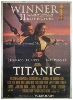 Original Titanic 1997 James Cameron old Hollywood movie poster for sale