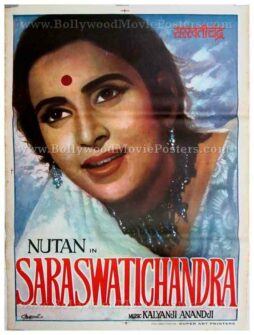 Saraswatichandra Nutan old vintage Bollywood movie posters for sale