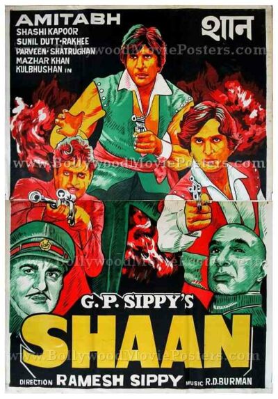 Shaan Amitabh old vintage hand painted Bollywood movie posters for sale in india